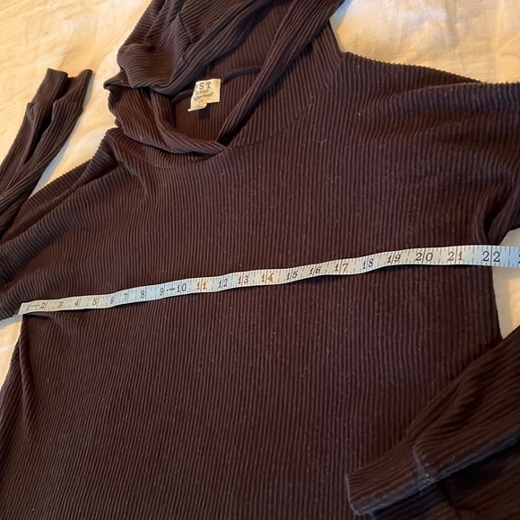 PST Los Angeles By Project Social T Black Ribbed Long Sleeve Hoodie … - Picture 7 of 9